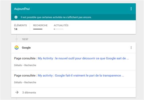 mon activité google